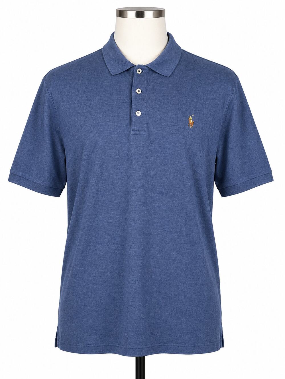 Polo Ralph Lauren Soft Touch Navy Heather Classic Fit Polo Shirt - Men's XL